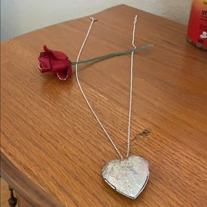 Silver plated heart locket